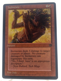DCI Legend Membership Incinerate MTG Magic the Gathering LP - Image 1
