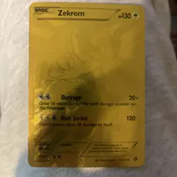 Pokemon Zekrom Gold Secret Rare Full Art Card 115/113 Legendary Treasures Series - Image 5