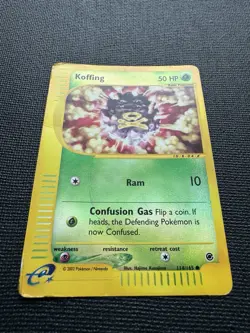Koffing 114/165 Expedition Reverse Holo Pokemon Card E-Reader DMG - Image 2