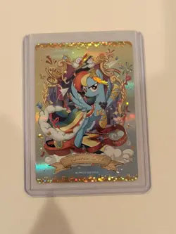 My Little Pony Rainbow Dash Gold Foil Holo Card MLPME02-SGR-003L - Image 1