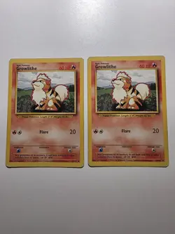 4-Card Pokemon Lot Arcanine Promo Growlithe Base Set Gym Challenge WOTC - Image 3