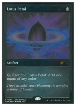 MTG Petalo di Loto / Lotus Petal - 30th Birthday Promo FOIL Etched (NM Eng) - Image 1