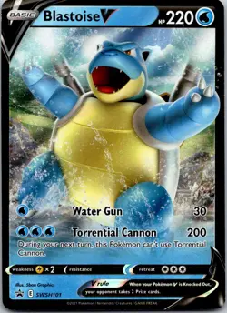 Blastoise V Promo SWSH: Sword & Shield Promo Cards SWSH101 NM - Image 1