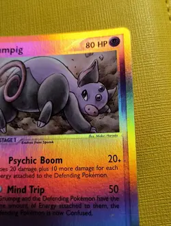 Grumpig 6/97 EX Dragon Reverse Holo Pokemon Card MP - Image 3