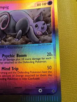 Grumpig 6/97 EX Dragon Reverse Holo Pokemon Card MP - Image 4