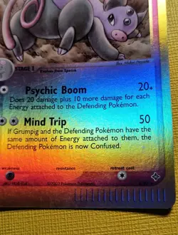 Grumpig 6/97 EX Dragon Reverse Holo Pokemon Card MP - Image 5