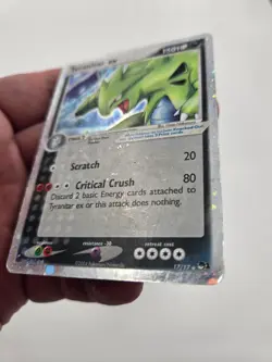 Pokemon TCG Tyranitar EX 17/17 Pop Series 1 Ultra Rare Holo Card DMG - Image 5