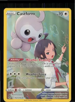 Castform TG11/TG30 Holo Lost Origin Trainer Gallery Pokemon NM - Image 1