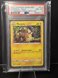 Pokemon TCG Morpeko Sword & Shield Swsh012 Holo Promo PSA 8 - Image 1