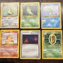 Lot Of Vintage Pokemon Cards From Base Set Fossil Set And Jungle Set - Image 1