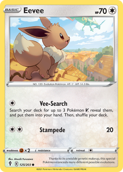 Eevee 125/203 C Evolving Skies Pokemon NM/M - Image 1