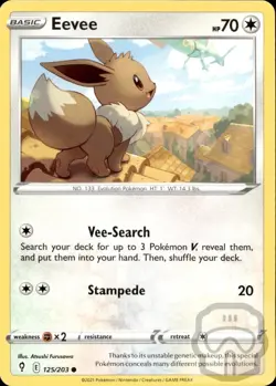 Eevee 125/203 C Evolving Skies Pokemon NM/M - Image 3