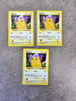 Pokemon Pikachu Red Cheeks 58/102 Shadowless x3 - Base Set 1999 - NM! - Image 1