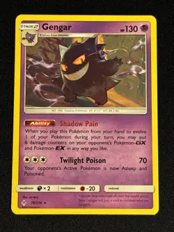 Pokemon Gengar 70/214 Unbroken Bonds Rare - NON HOLO NM - Image 1