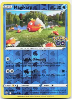 Magikarp Reverse Holo Common Pokemon GO 021/078 NM - Image 1