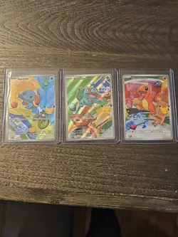 Pokemon-First Partner Illustration Series 1 Bulbsaur, Charmander,Squirtle - Image 1