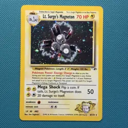 Pokemon Vintage Holo Rare Lt. Surge's Magneton 8/132 Gym Heroes Wotc 2000 - Image 1
