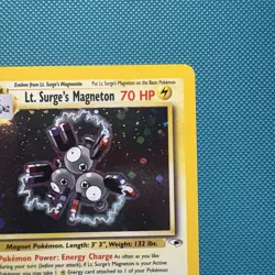 Pokemon Vintage Holo Rare Lt. Surge's Magneton 8/132 Gym Heroes Wotc 2000 - Image 3