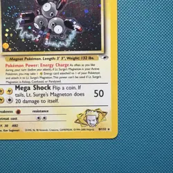 Pokemon Vintage Holo Rare Lt. Surge's Magneton 8/132 Gym Heroes Wotc 2000 - Image 4