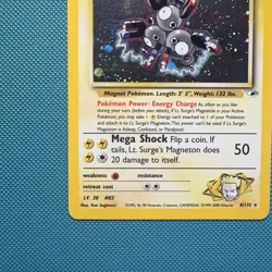 Pokemon Vintage Holo Rare Lt. Surge's Magneton 8/132 Gym Heroes Wotc 2000 - Image 5