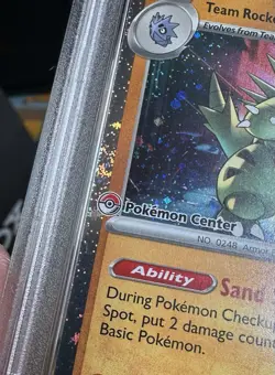 Team Rocket's Tyranitar 096/182 Pokemon Center Exclusive PSA 10 with Swirl - Image 4