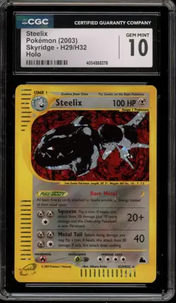 Pokemon Steelix Skyridge Holo Rare #H29 CGC 10 Gem Mint - Image 1