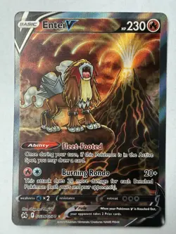 Pokemon Entei V GG36/GG70 Crown Zenith Galarian Gallery Ultra Rare Holo 230 HP - Image 1