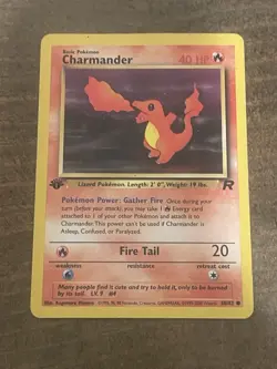 Pokemon TCG Team Rockets Charmander 1st Edition - Image 1