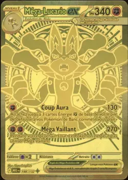 2025 Pokemon FRENCH Mega-Evolution ME1 ME01 Mega-Lucario EX FA 188/132 NM-MT - Image 1