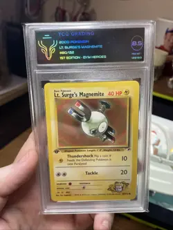 2000 Pokemon TCG 8.5 Surges Magnemite Gym Heroes 1st Edition 80/132 CCG! NM WOTC - Image 2
