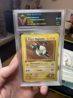 2000 Pokemon TCG 8.5 Surges Magnemite Gym Heroes 1st Edition 80/132 CCG! NM WOTC - Image 3