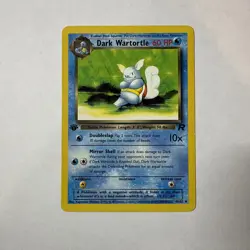 Pokemon Dark Wartortle 46/82 Team Rocket 1st Edition Uncommon 60 HP 2000 LP - Image 1