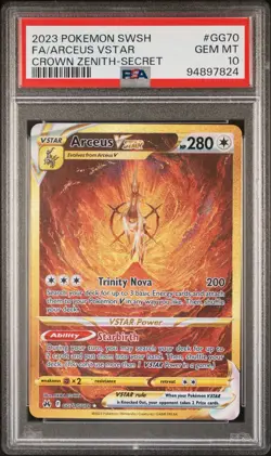 2023 Pokemon SWSH Crown Zenith #GG70 FA/Arceus VSTAR PSA 10 GEM MINT - Image 1