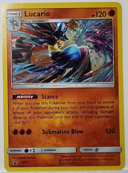 HD Swirl 🌀 Lucario SM54 Cosmos Holo Rare Pokemon TCG Black Star Promo - Image 2