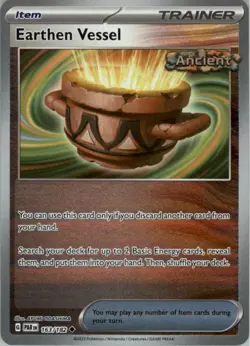 2023 Pokemon Scarlet and Violet Paradox Rift Reverse Foil #163 Earthen Vessel U - Image 1