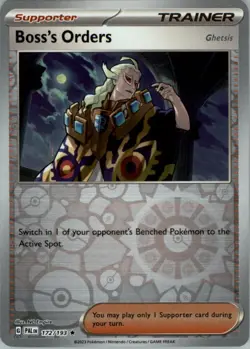 2023 Pokemon Scarlet and Violet Paldea Evolved Reverse Foil #172 Boss's Orders R - Image 1