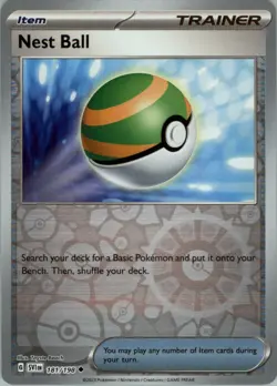 2023 Pokemon Scarlet and Violet Reverse Foil #181 Nest Ball U - NM-MT - Image 1