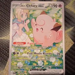 Pokemon Lillie's Clefairy EX 184/159 Sv09 Journey Together Holo Special Rare 20… - Image 1