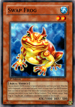 Swap Frog SOVR-EN034 Yu-Gi-Oh! 1st Edition Light Play - Image 1