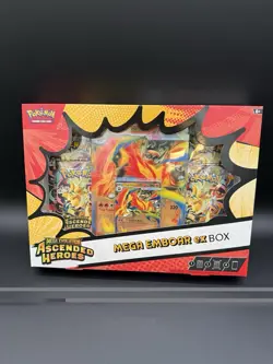 Pokemon Ascended Heroes Mega Emboar EX Box Sealed New - Image 1