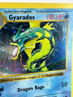Shadowless Gyarados 6/102 - Base Set - Holo - Pokemon - LP - Image 3