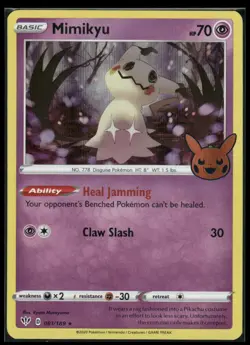 Mimikyu 081/189 Holo Promo Trick or Trade BOOster Pokemon Holo Near Mint - Image 1