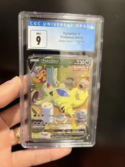 Pokemon Tyranitar v Alternate Art Battle Style CGC 9 Sleepy T - Image 1