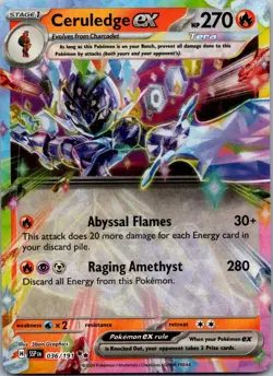 Ceruledge ex 036/191 - SV08: Surging Sparks Pokemon TCG NM - Image 1