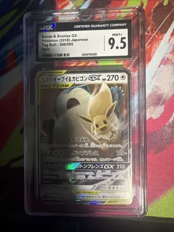 Pokemon Eevee & Snorlax Tag Team GX 066/095 From Tag Bolt CGC Gem Mint 9.5 - Image 1