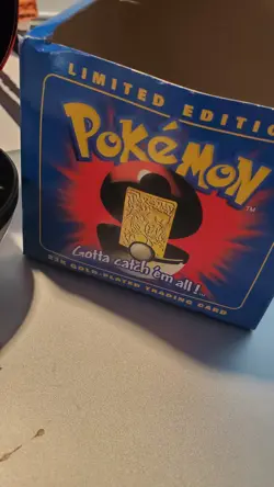 23K Gold Plated CHARIZARD Trading Card 1999 Burger King Pokemon Ball - Image 3