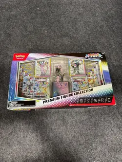 Pokemon TCG Prismatic Evolutions Premium Figure Collection Box, Box has Dents - Image 1