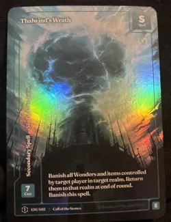 Call of the Stones Thalwind's Wrath Borderless Holo Secondary Spell 126/162 - Image 1