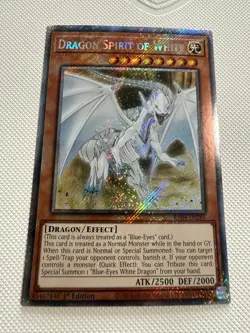Dragon Spirit of White Yugioh RA04-EN265 Platinum Secret Rare PSR NM - Image 1