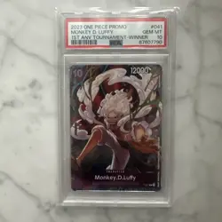 2023 One Piece EN 1st Anniversary Tournament Winner #041 Monkey D Luffy PSA 10 - Image 1